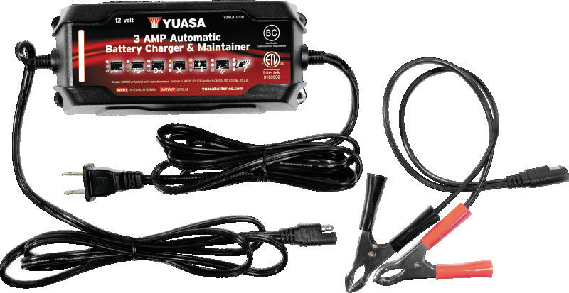 Yuasa Battery Yuasa 3 Amp Charger & Maintainer - 12V - YUA3AMPCH