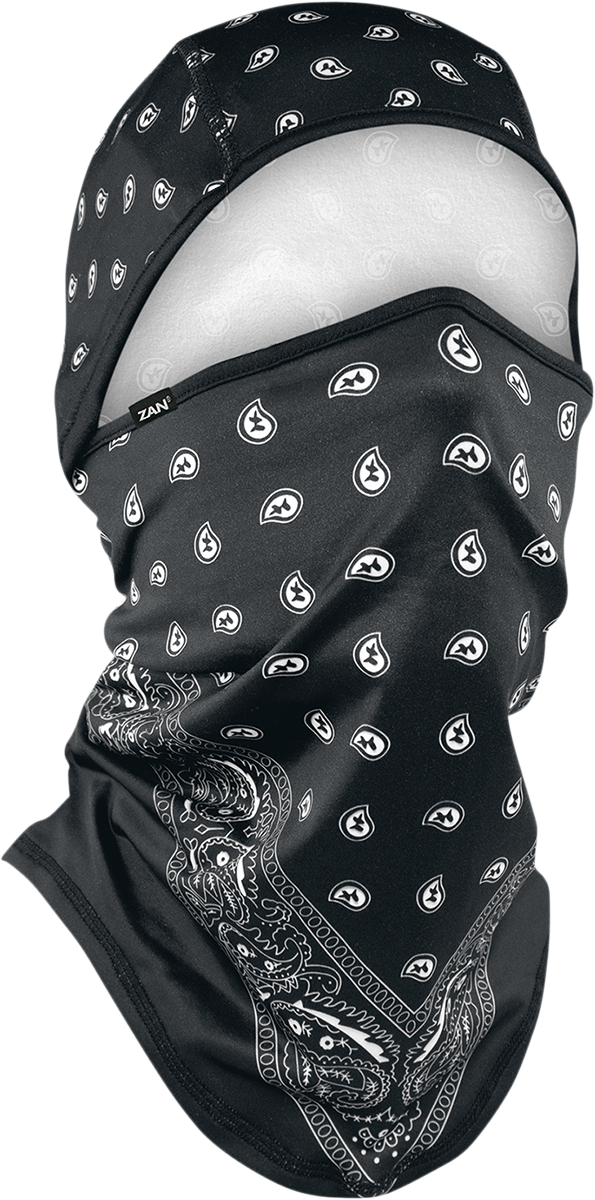 ZAN HEADGEAR SportFlex® Convertible Balaclava - Black Paisley 2503-0436