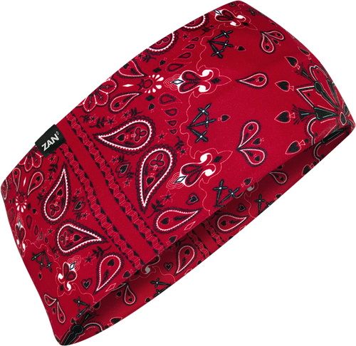 ZAN SPORTFLEX HEADBAND UPF50+ RED PAISLEY
