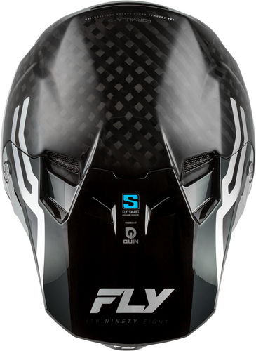 FLY Racing Formula S Carbon Byte Youth Helmet (2026) - Black Carbon / Grey / Silver - View 25