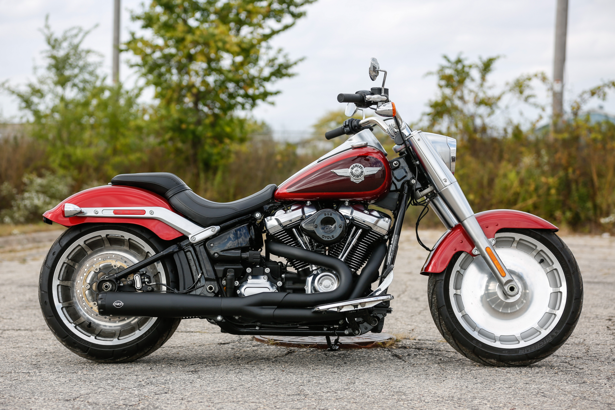 2:1 Exhaust for M8 Softail - Black