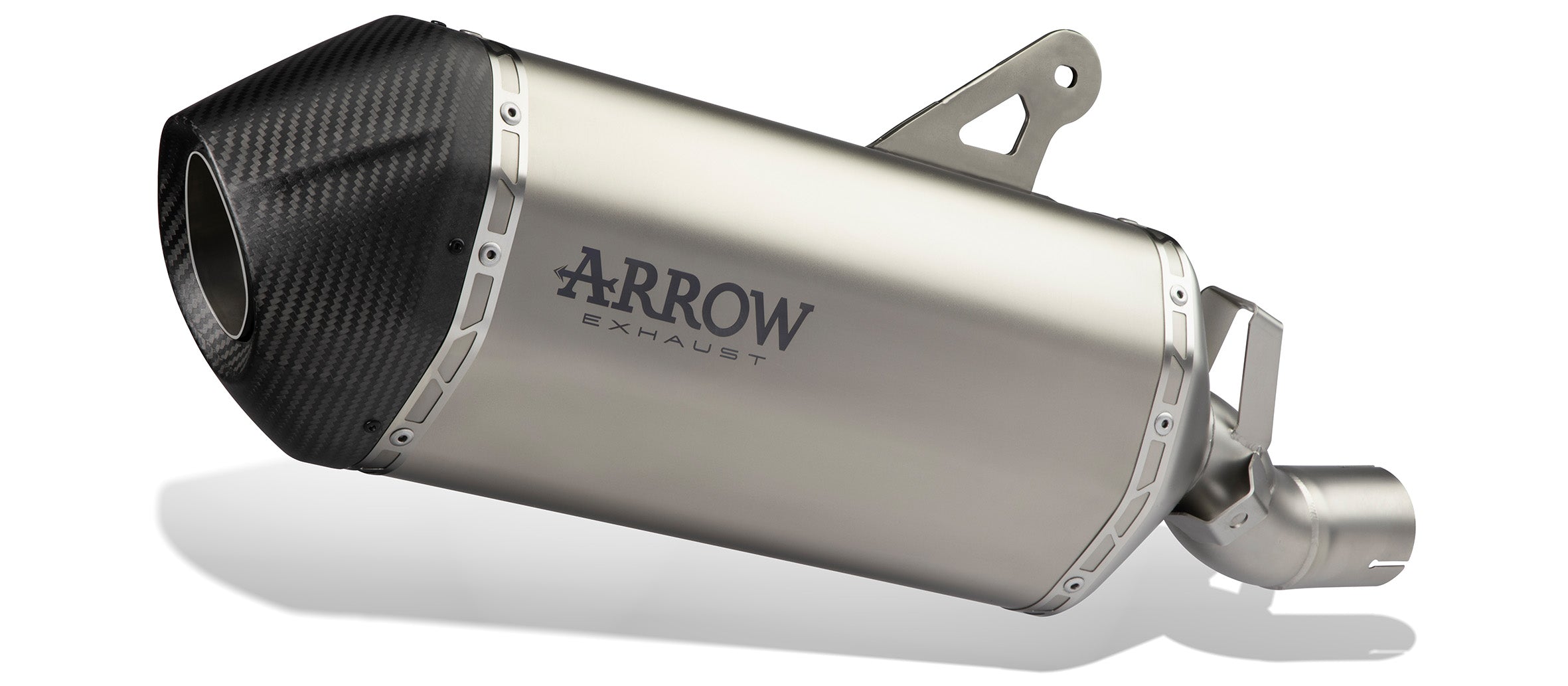 Arrow Honda Nt 1100'22 Homol. Dark Titanium So Nora Silencer With Carbon Endcap And Wel Ded Link Pipe 72509skn