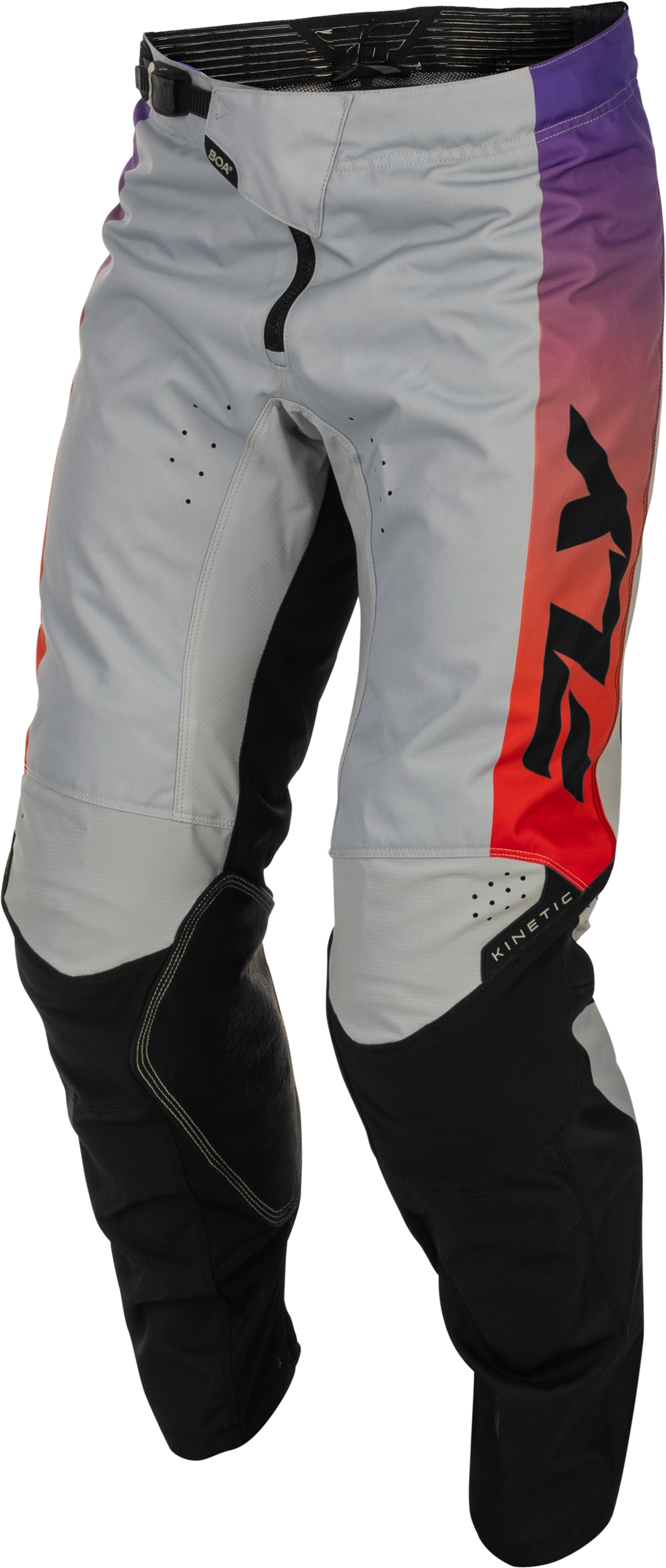 FLY Racing Kinetic Pants (2026) - Grey / Red / Purple / Black - View 15