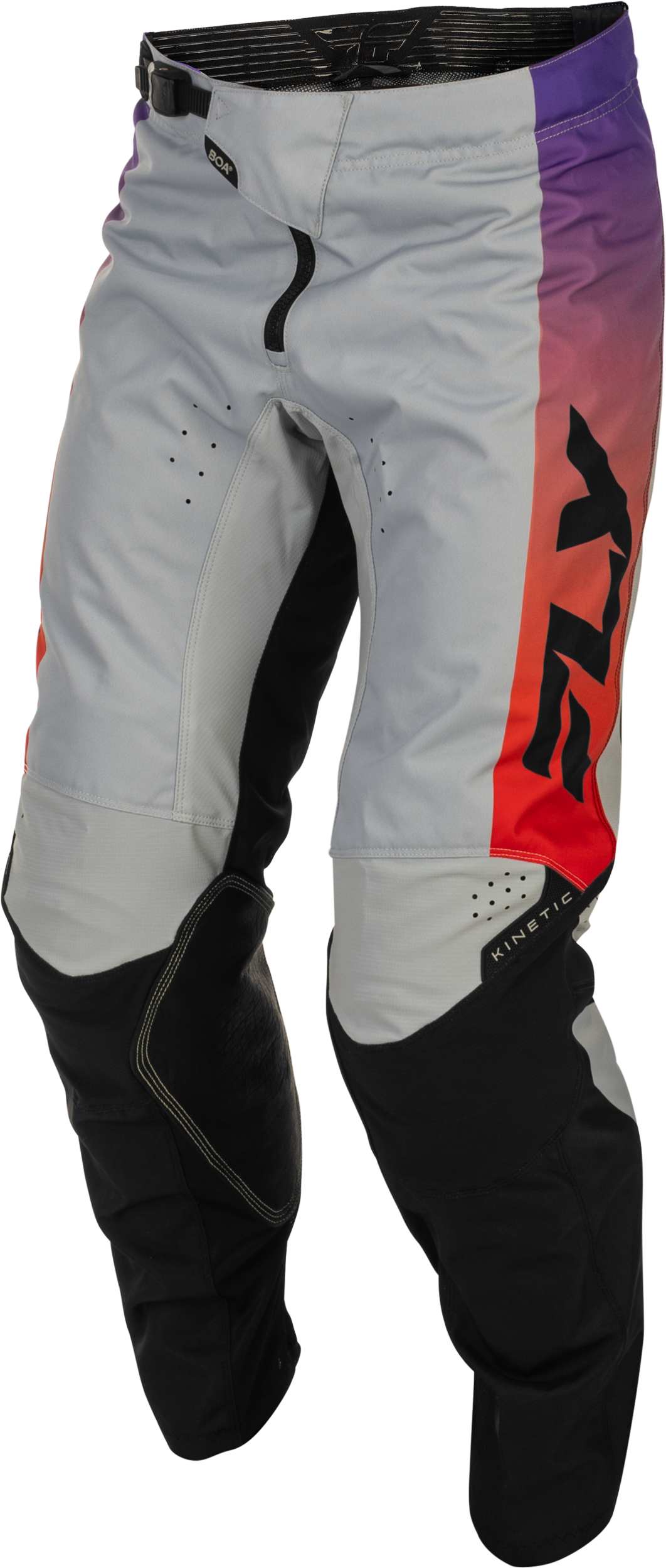 FLY Racing Kinetic Pants (2026) - Grey / Red / Purple / Black - View 15