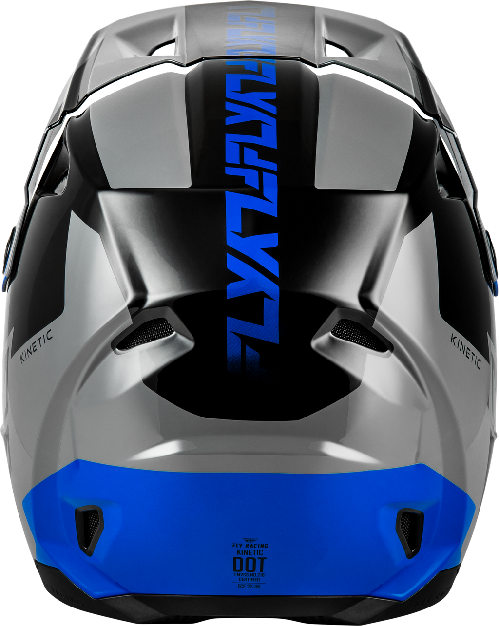 FLY Racing Kinetic Crest Helmet (2026) - Grey / Black / Blue - View 6