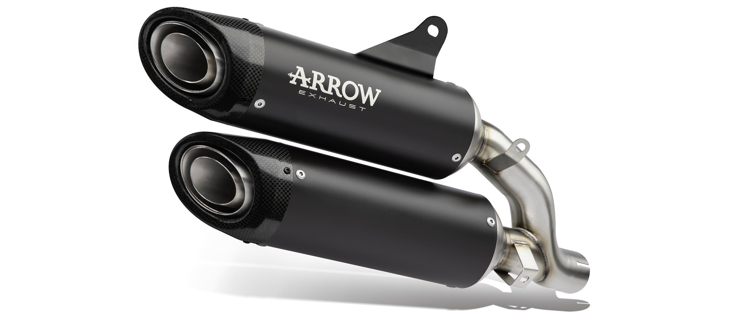71939PRN Arrow Round-Sil Slip-on Exhausts, Titanium Dark for Ducati Monster 937 2021-2024