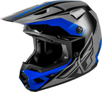 FLY Racing Kinetic Crest Helmet (2026) - Grey / Black / Blue - View 18