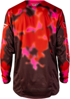 FLY Racing Kinetic Blur Jersey (2027) - Red / Maroon - back