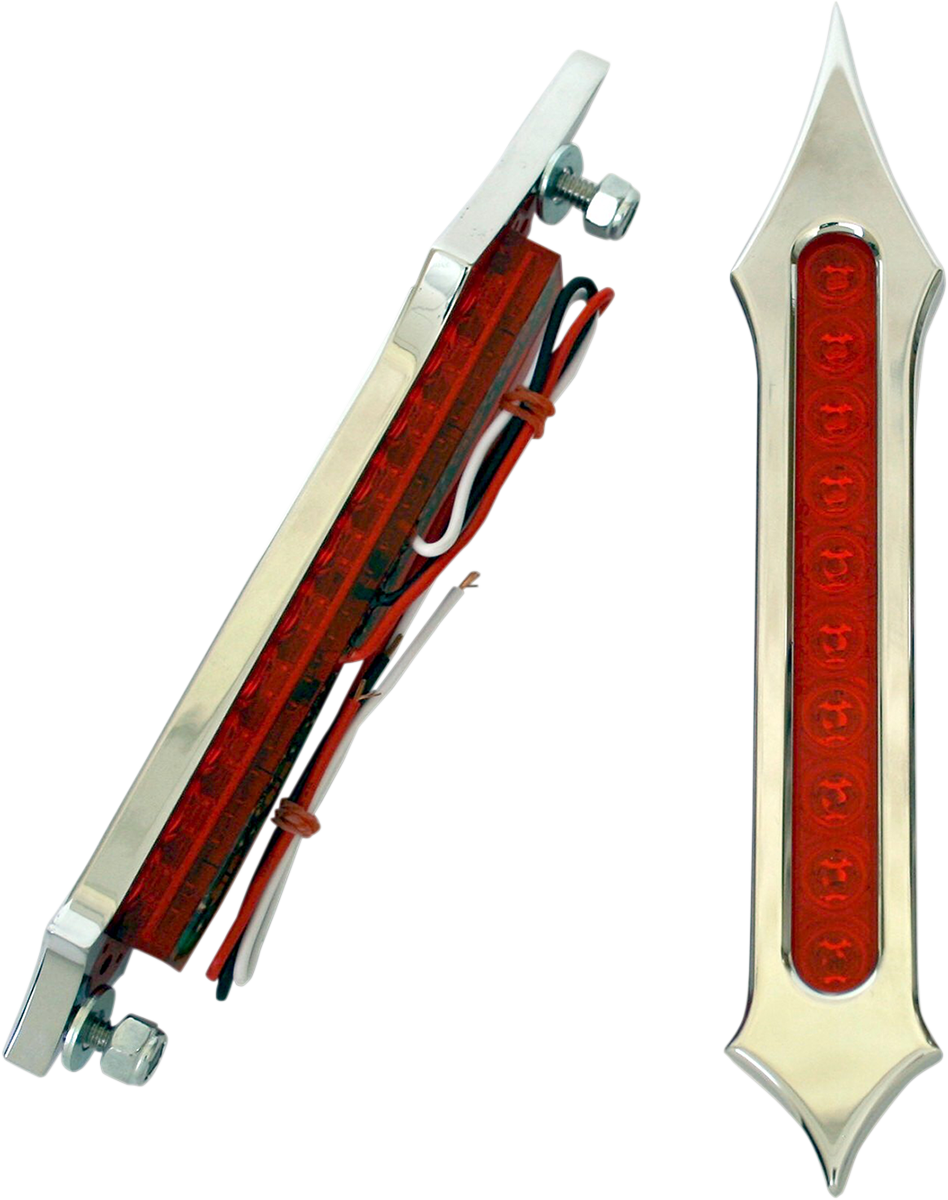 ACCUTRONIX Bag Light - Tribal Slotted / Red Lens / Chrome 2040-1543