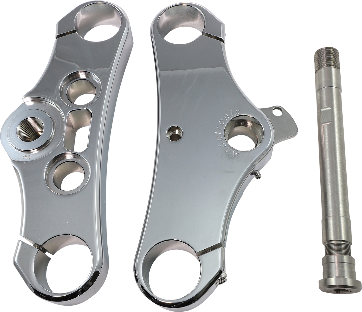 ACCUTRONIX Elite Triple Tree - 49 mm / Chrome / 3° Rake 0408-0221