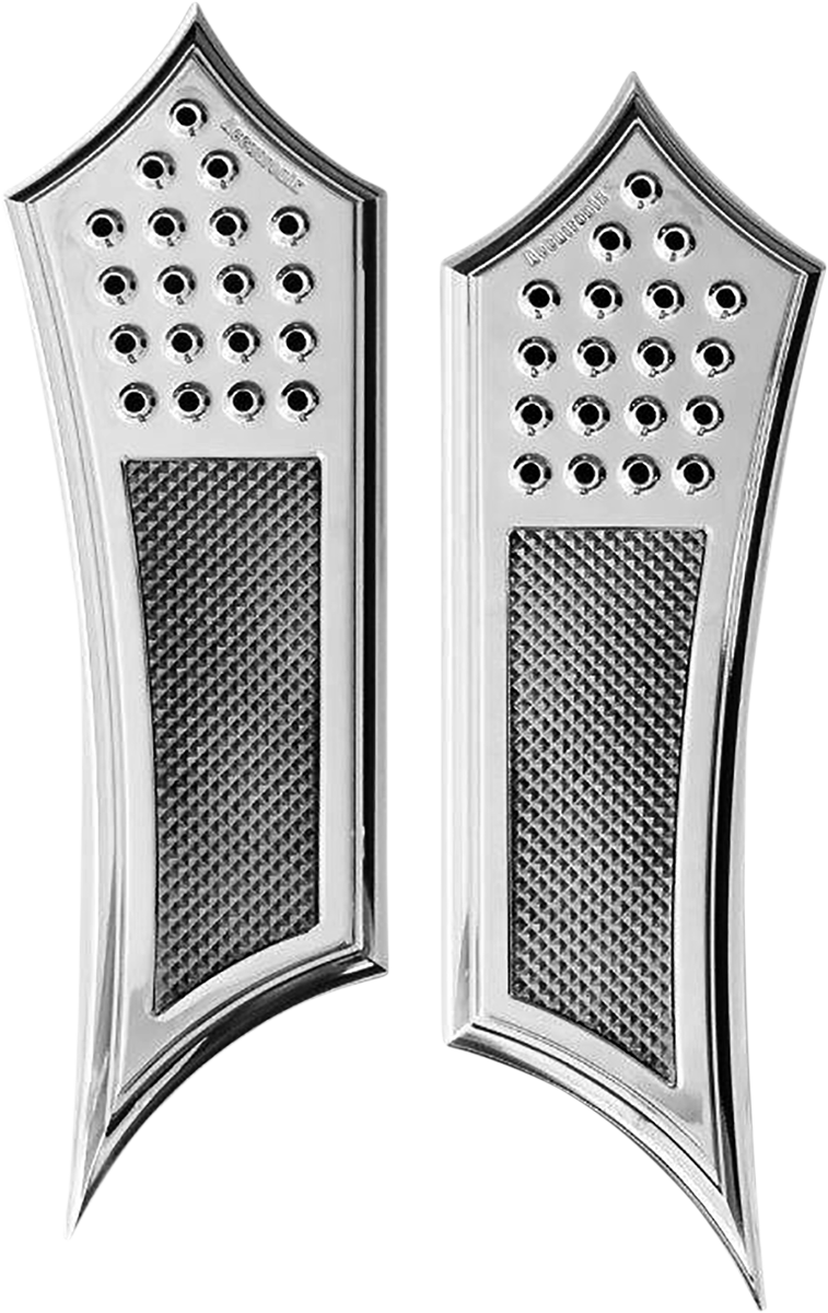 ACCUTRONIX Front Floorboards - Extended / Chrome / Knurled / FL 1621-1047