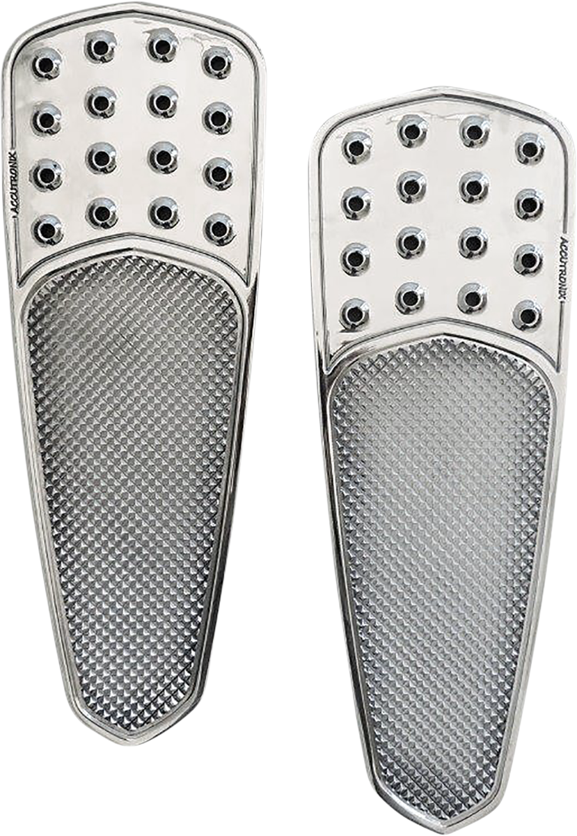 ACCUTRONIX Front Floorboards - Extended / Chrome / Knurled / FL 1621-1049