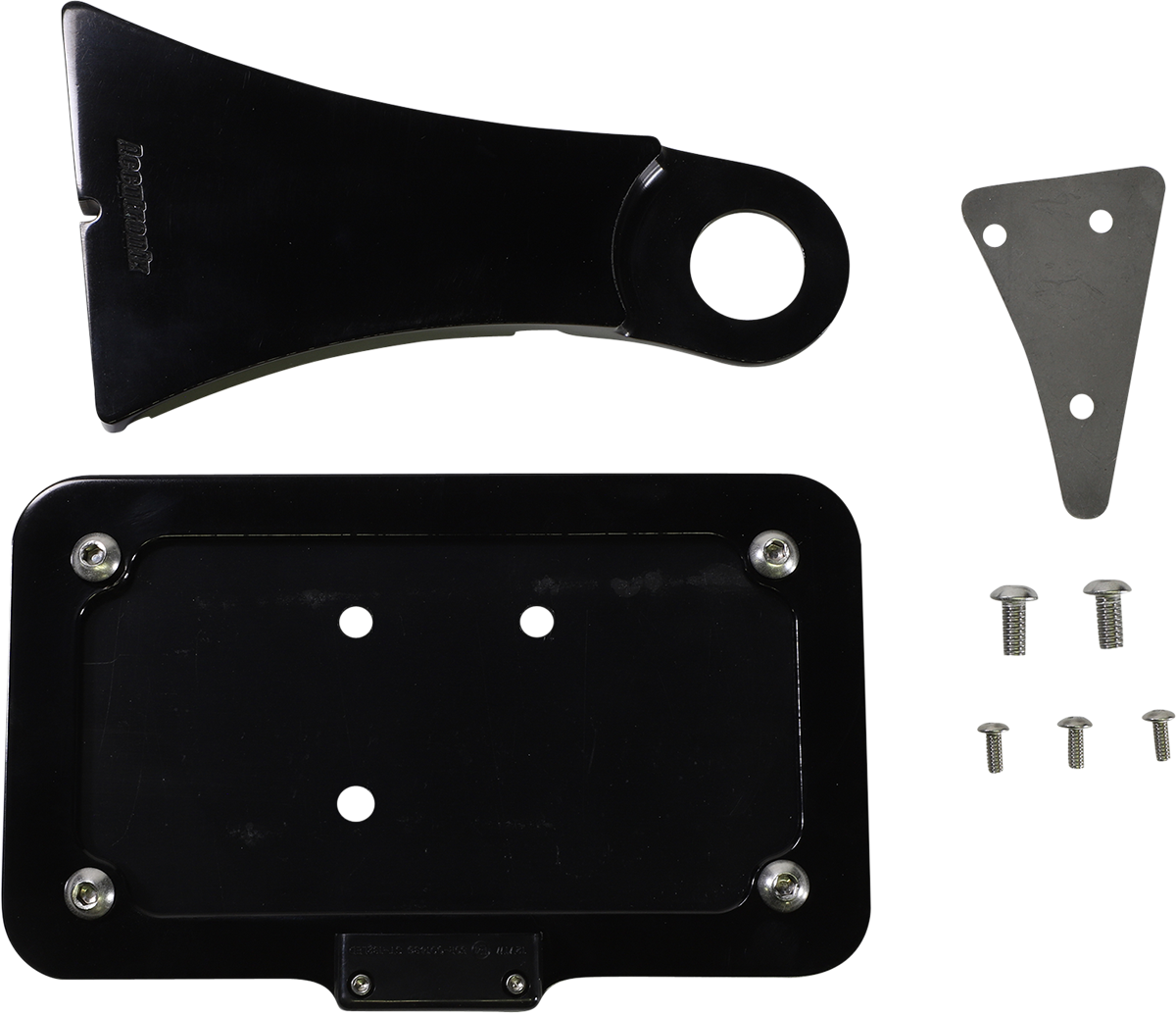 ACCUTRONIX Side Mount License Plate Assembly - Black 2030-0684