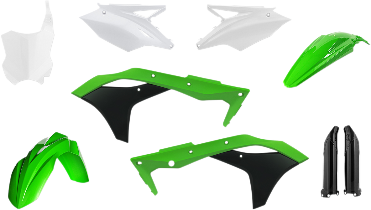 ACERBIS Full Body Kit - '17 OEM Green/Black/White / Kawasaki / KX '17 1403-2047