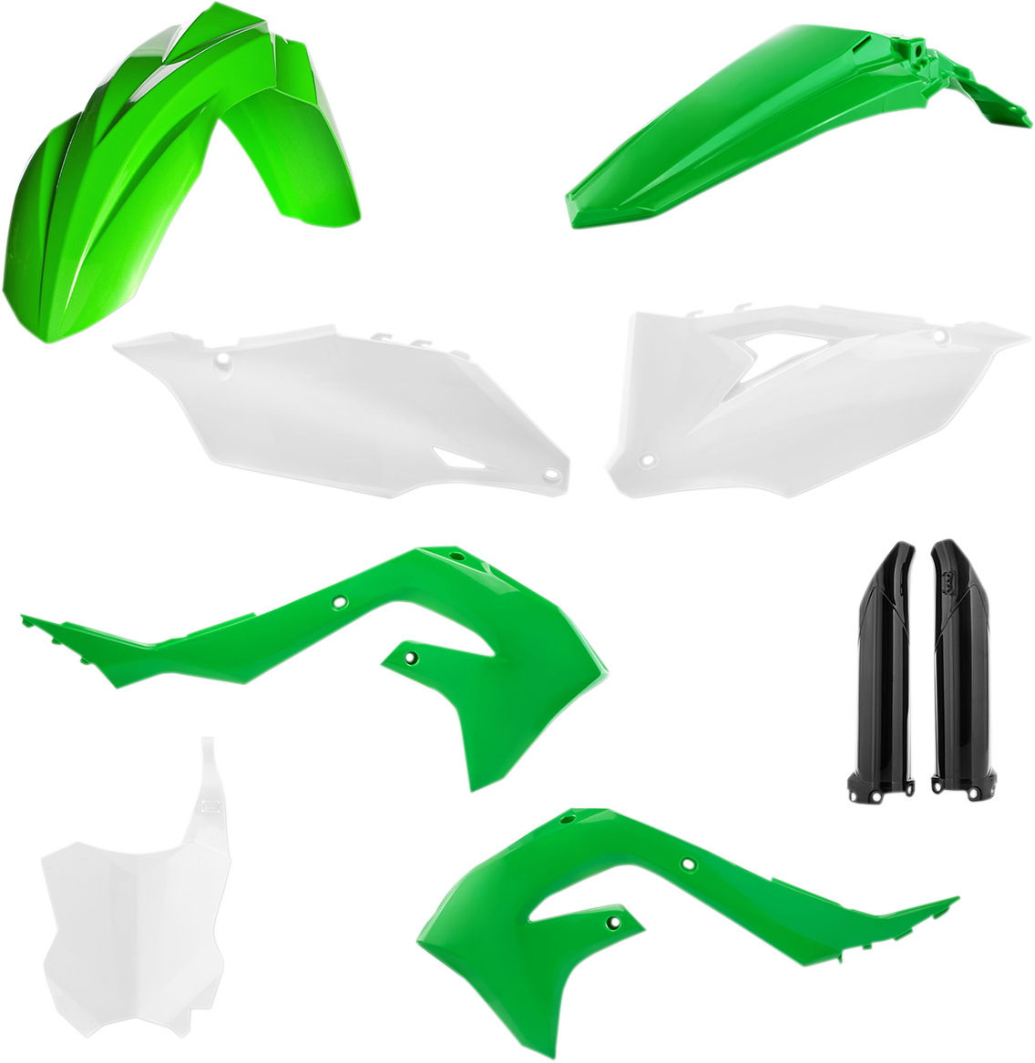 ACERBIS Full Body Kit - '20-'21 OEM Green/White/Black / Kawasaki / KX '19-'24 1403-3101