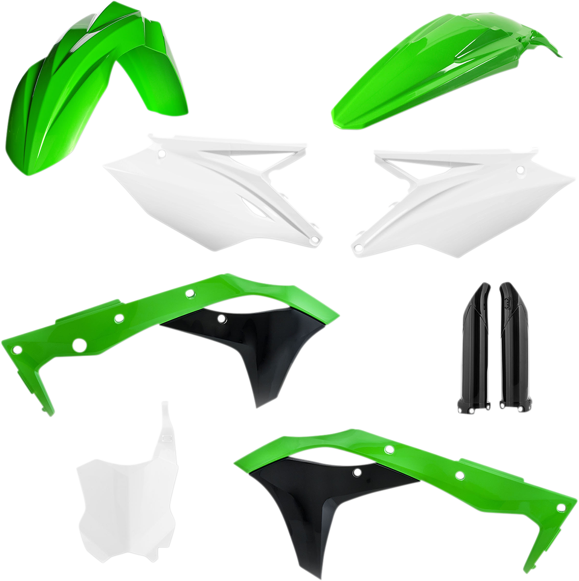 ACERBIS Full Body Kit - '20 OEM Green/White/Black / Kawasaki / KX '18-'20 1403-3100
