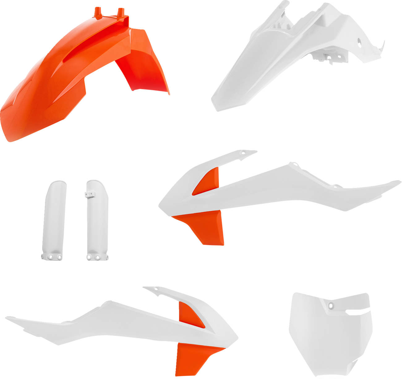 ACERBIS Full Body Kit - '23 OEM White/Orange / KTM | Gas Gas / SX/MC '19-'23 1403-4060