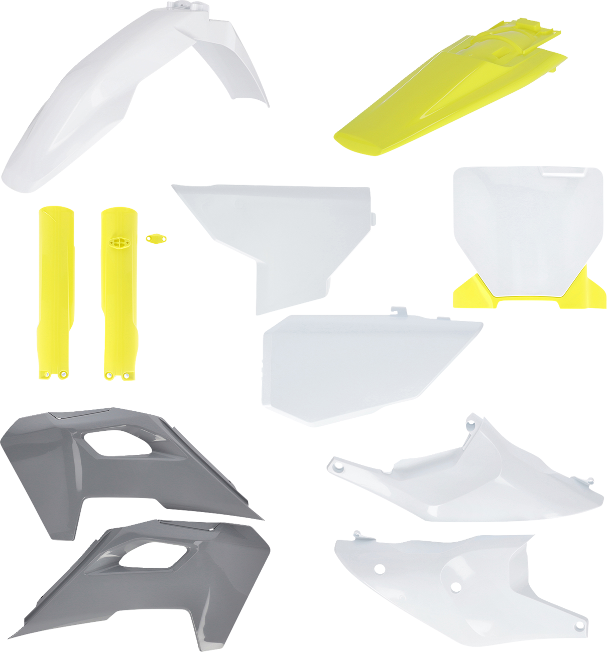 ACERBIS Full Body Kit - '24 OEM White/Gray/Yellow / Husqvarna / FC/FX/TC/TX '23-'24 1403-4414