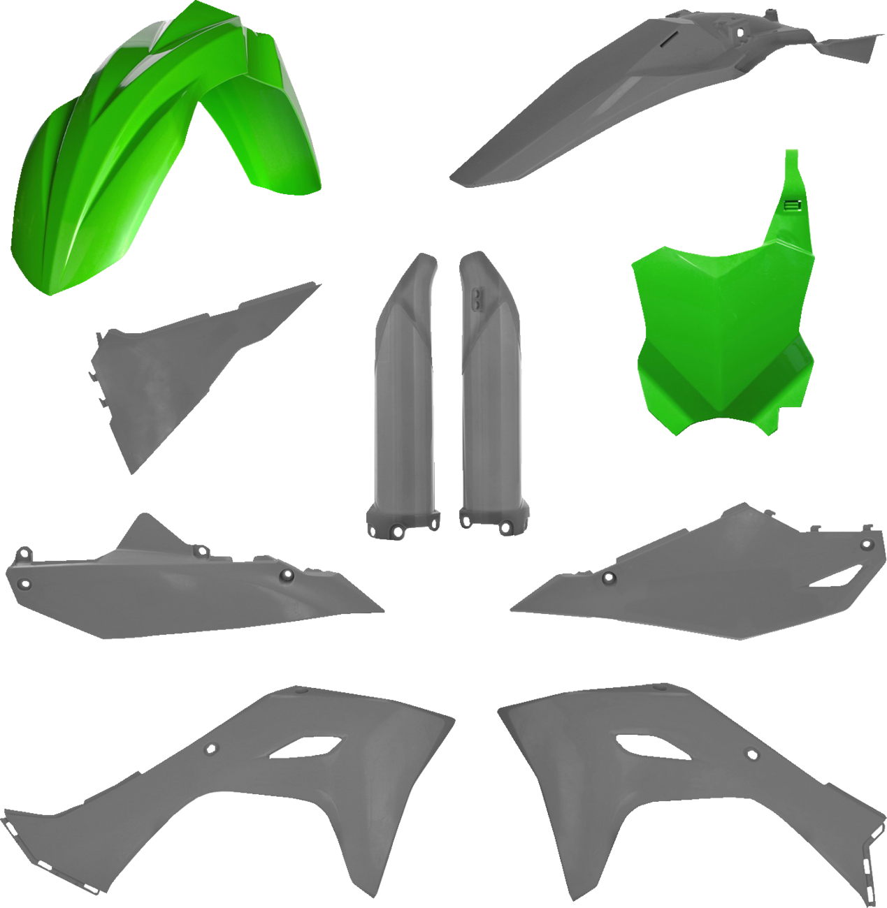 ACERBIS Full Body Kit - Green/Gray / Kawasaki / KX '24-'25 1403-4121