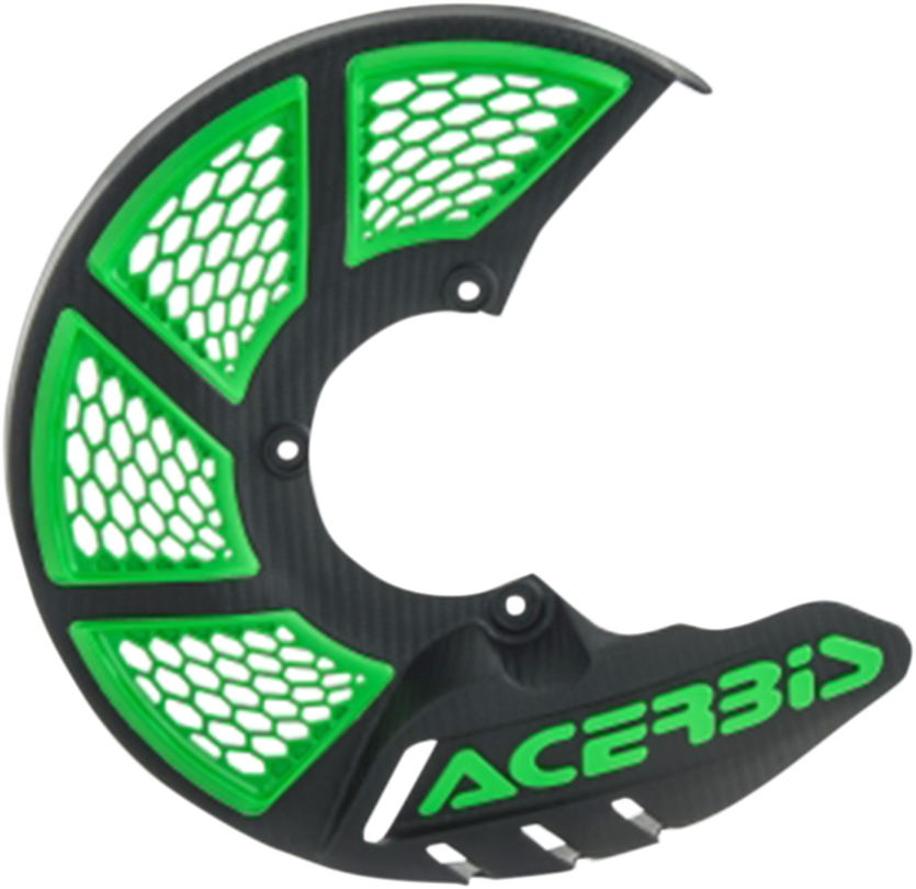 ACERBIS X-Brake Disc Cover - Black/Green 0520-2351
