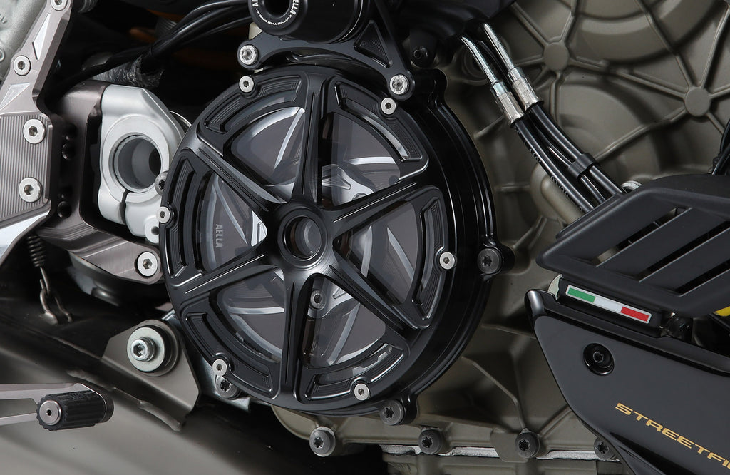 Aella Bi-color Wet Clutch Pressure Plate for the Ducati Panigale / Streetfighter / Multistrada V4 / S / Speciale, 1299 R FE, and 1299 Superleggera