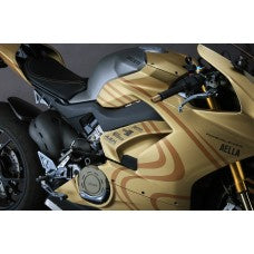 AELLA Carbon Fiber Frame Cover Heat Shields for the Pangiale V4 / S / Speciale (18-19)