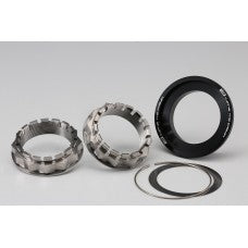AELLA Large Hub Two Titanium Nuts & Aluminum Taper Cone Set (Rear Axle)