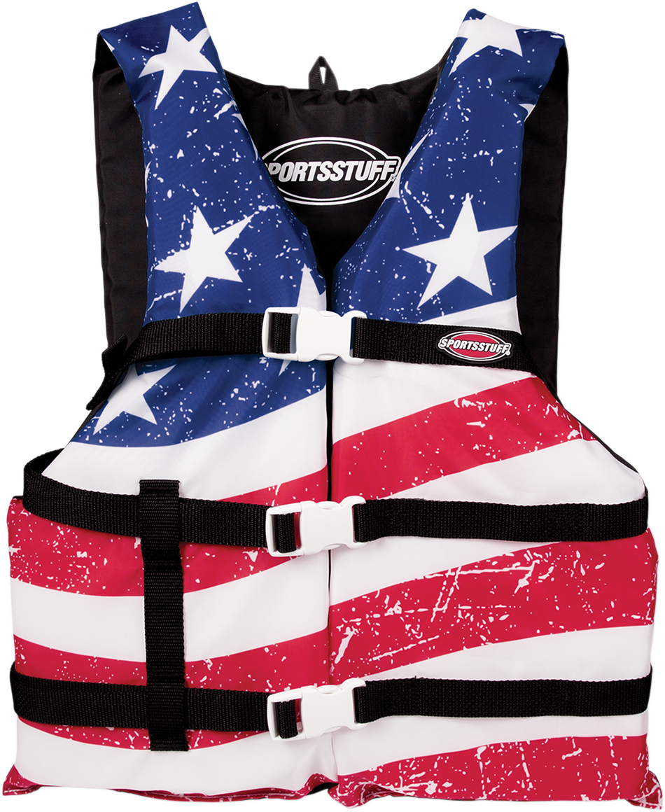 AIRHEAD SPORTS GROUP Stars & Stripes PFD Vest - Red/White/Blue / One Size 3240-0848