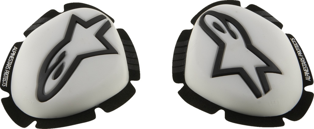 ALPINESTARS GP Plus Knee Sliders - White/Black 2840-0207
