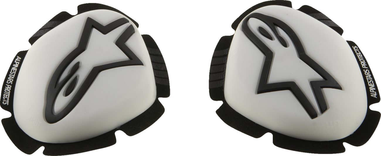 ALPINESTARS GP Plus Knee Sliders - White/Black 2840-0207