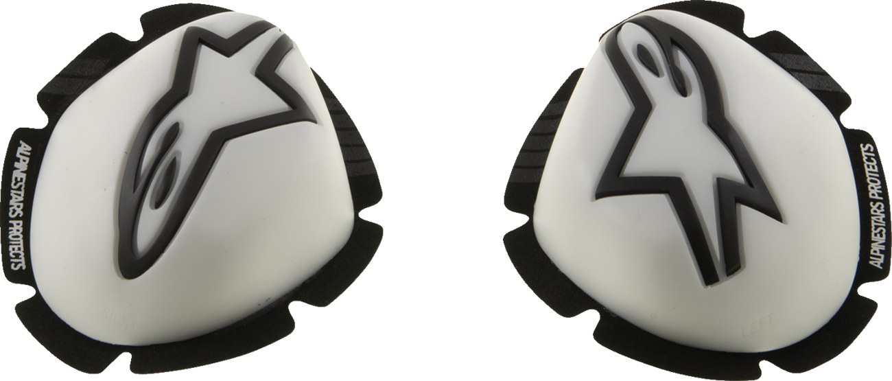 ALPINESTARS GP Tech Knee Sliders - White/Black 2840-0204