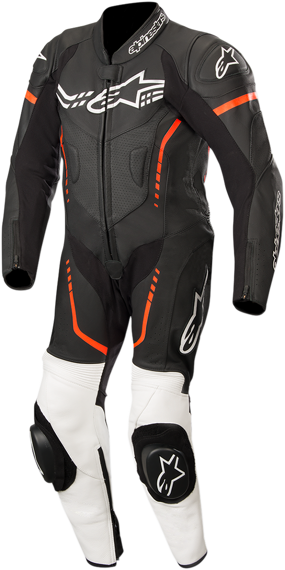 ALPINESTARS Youth GP Plus 1-Piece Leather Suit - Black/White/Red Fluorescent / US 26 / EU 140 2801-1219
