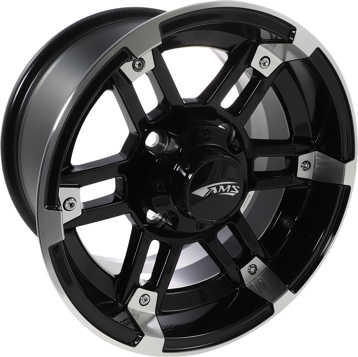 AMS Wheel - Roll'n 104 / Front/Rear / Machined Black / 12x7 / 4/110 / 5+2 0230-0632
