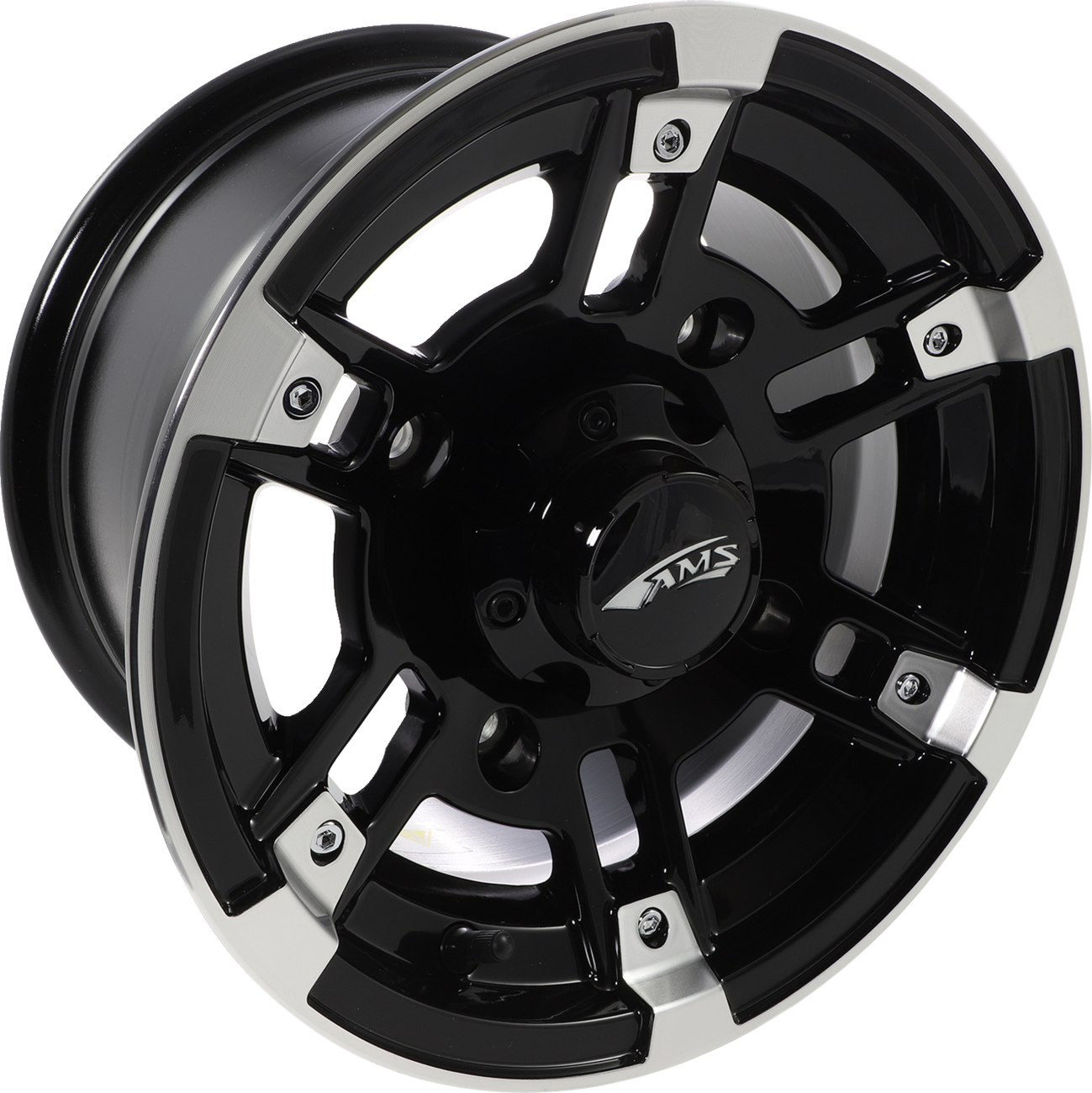 AMS Wheel - Roll'n 104 / Front/Rear / Machined Black / 12x7 / 4/156 / 4+3 0230-0669