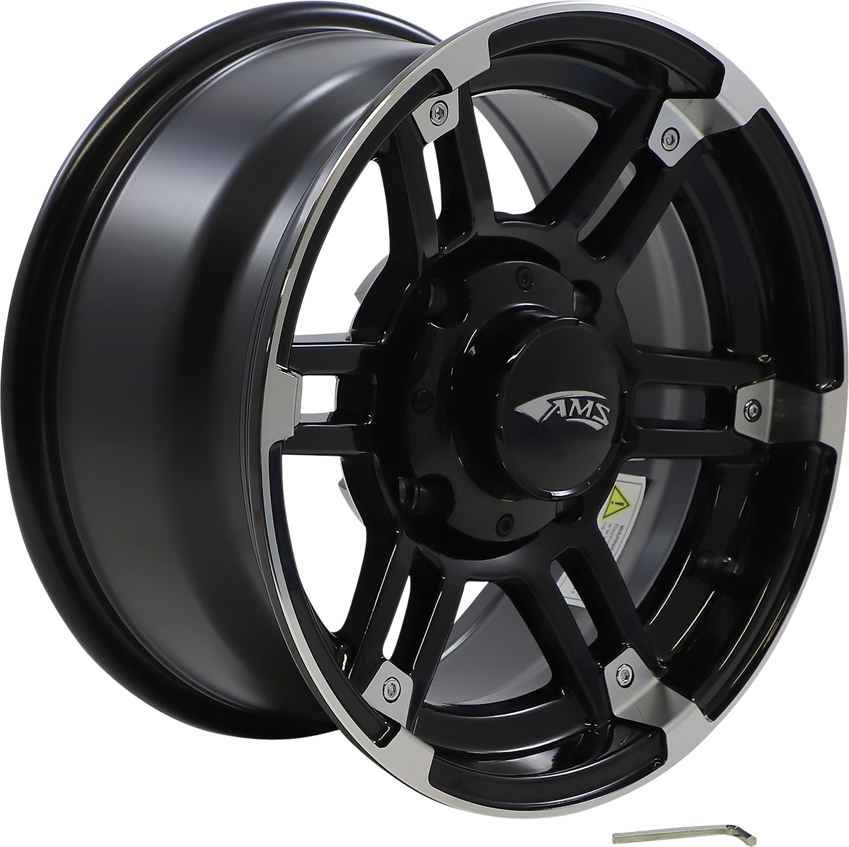 AMS Wheel - Roll'n 104 / Front/Rear / Machined Black / 14x7 / 4/137 / 5+2 0230-0749