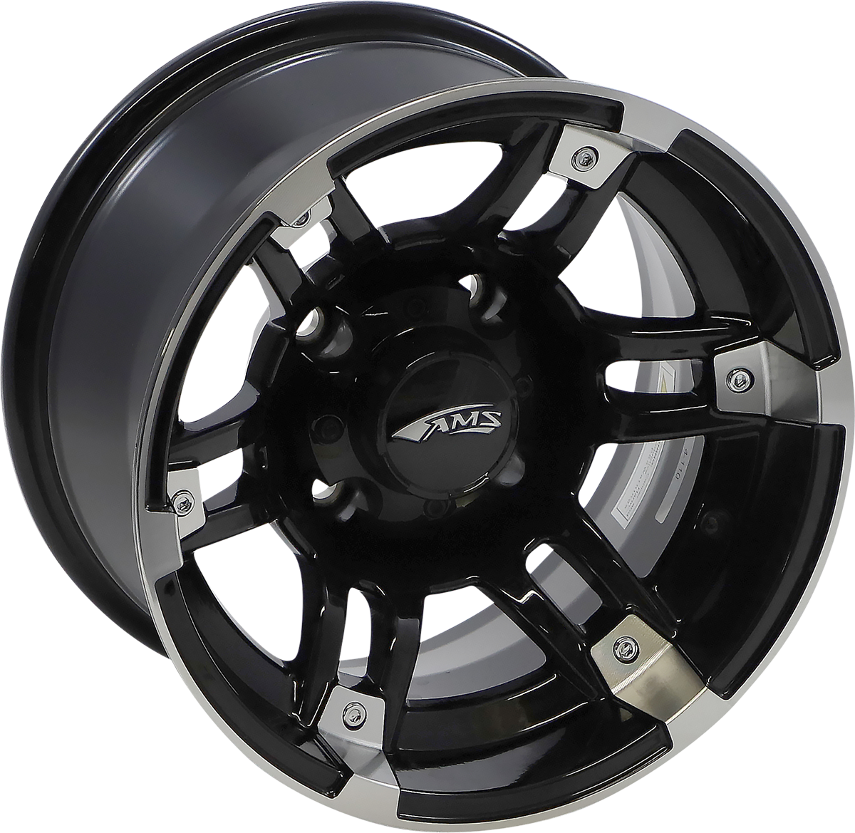 AMS Wheel - Roll'n 104 / Rear / Machined Black / 12x7 / 4/110 / 2+5 0230-0634