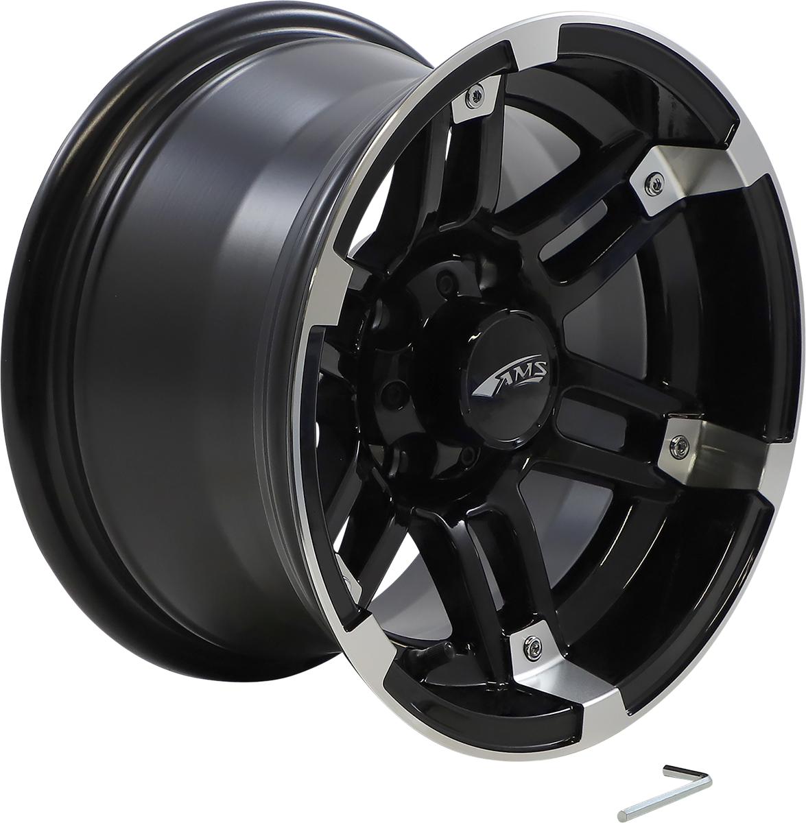 AMS Wheel - Roll'n 104 / Rear / Machined Black / 12x7 / 4/4 / 3+4 0230-0759