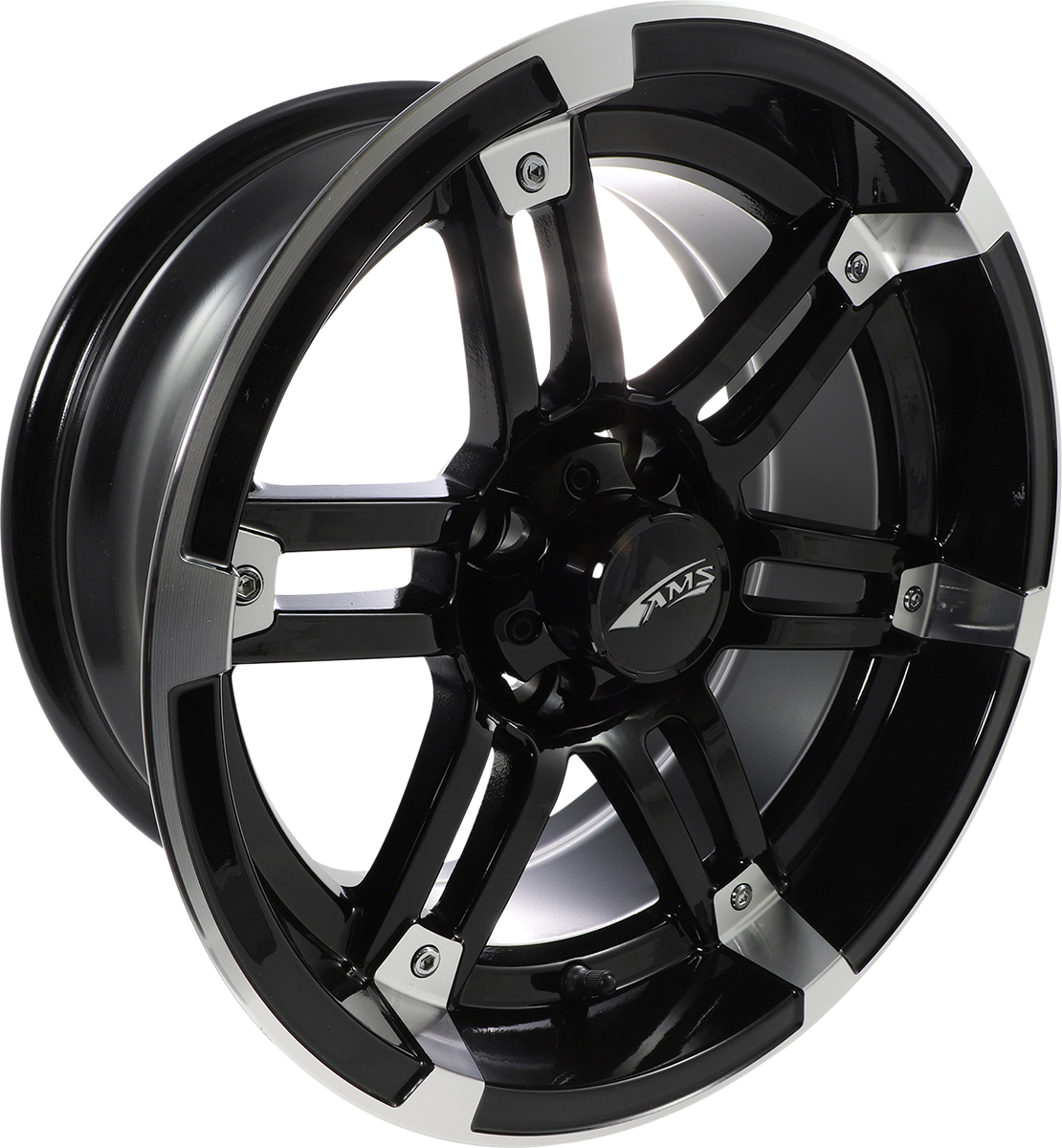 AMS Wheel - Roll'n 104 / Rear / Machined Black / 14x7 / 4/4 / 3+4 0230-0760