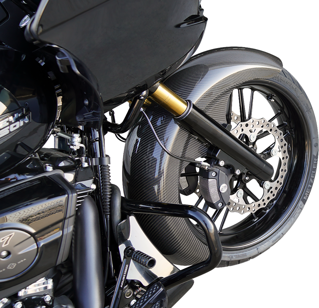 ARLEN NESS 21" Front Fender - Fat Wrapper / Carbon Fiber / HD Touring '24-'25 1401-1068