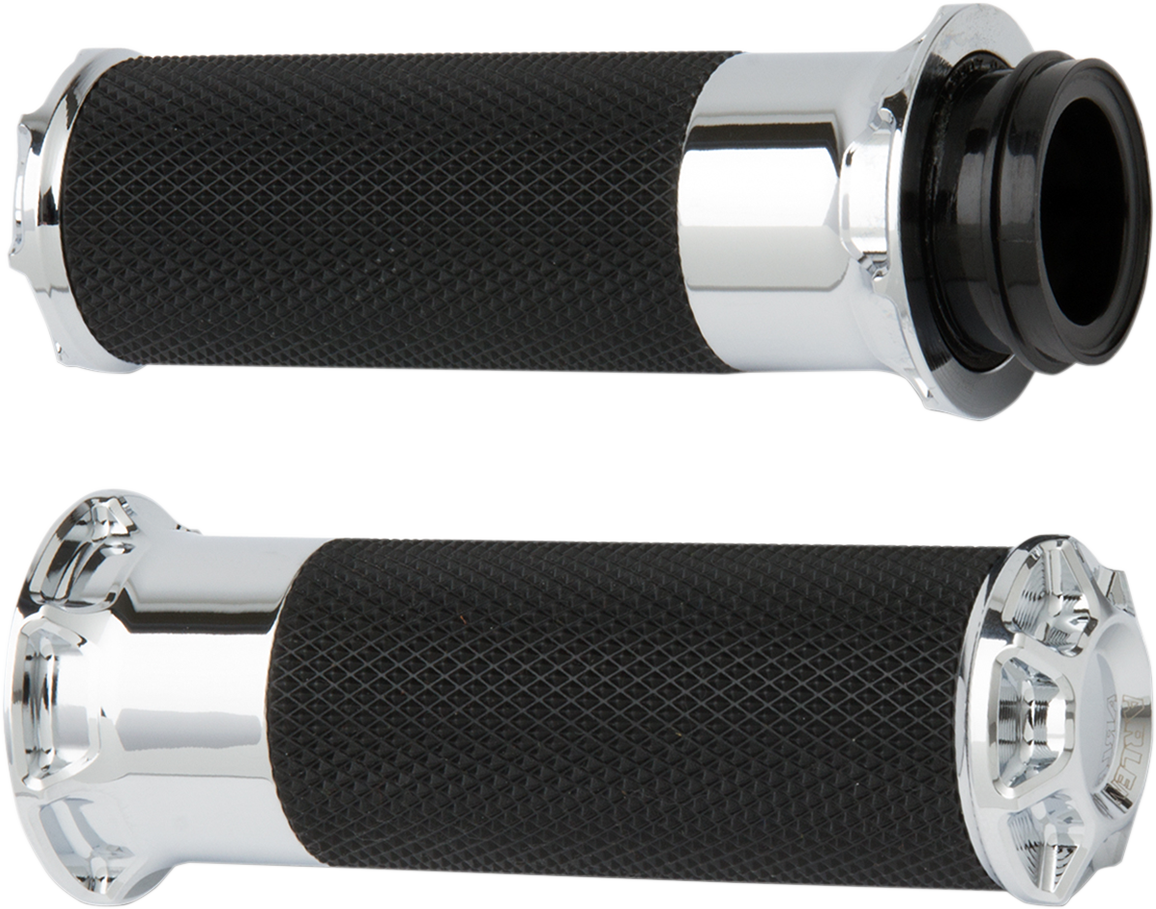 ARLEN NESS Beveled Grips - Cable / Chrome 0630-1162