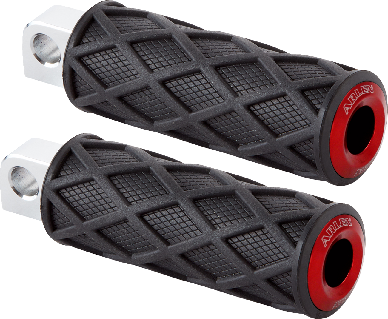 ARLEN NESS Diamond Foot Pegs - Male Mount / Red 1620-2676
