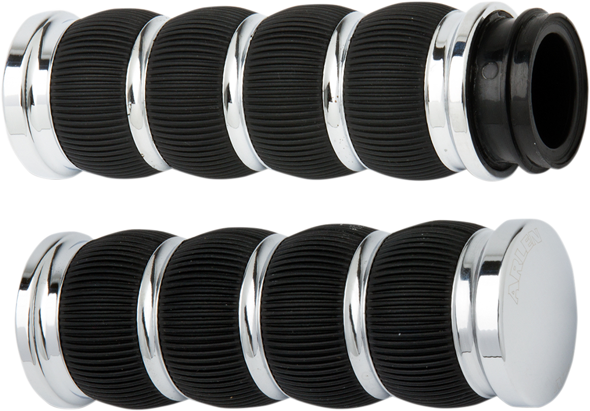 ARLEN NESS Fusion Ring Leader Grips - Cable / Chrome 0630-1029