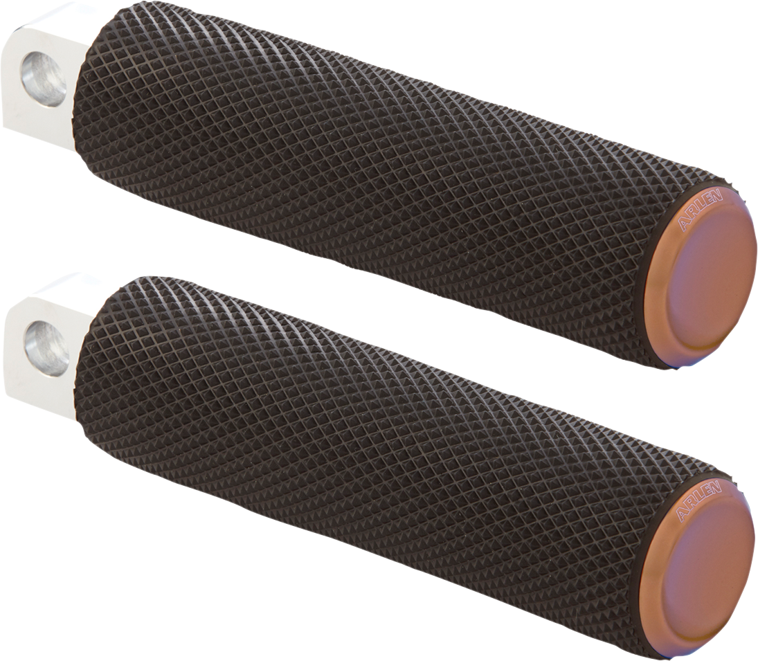 ARLEN NESS Knurled Foot Pegs - Male Mount / Titanium 1620-2156