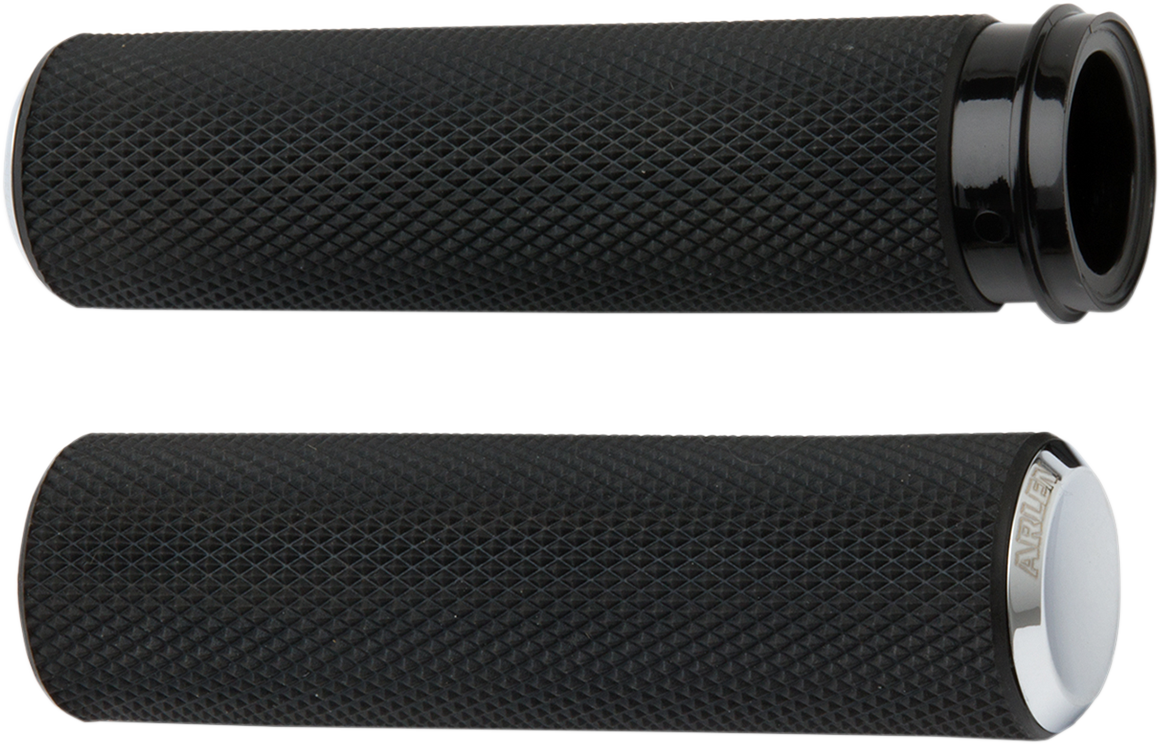 ARLEN NESS Knurled Grips - Cable / Chrome 0630-1041