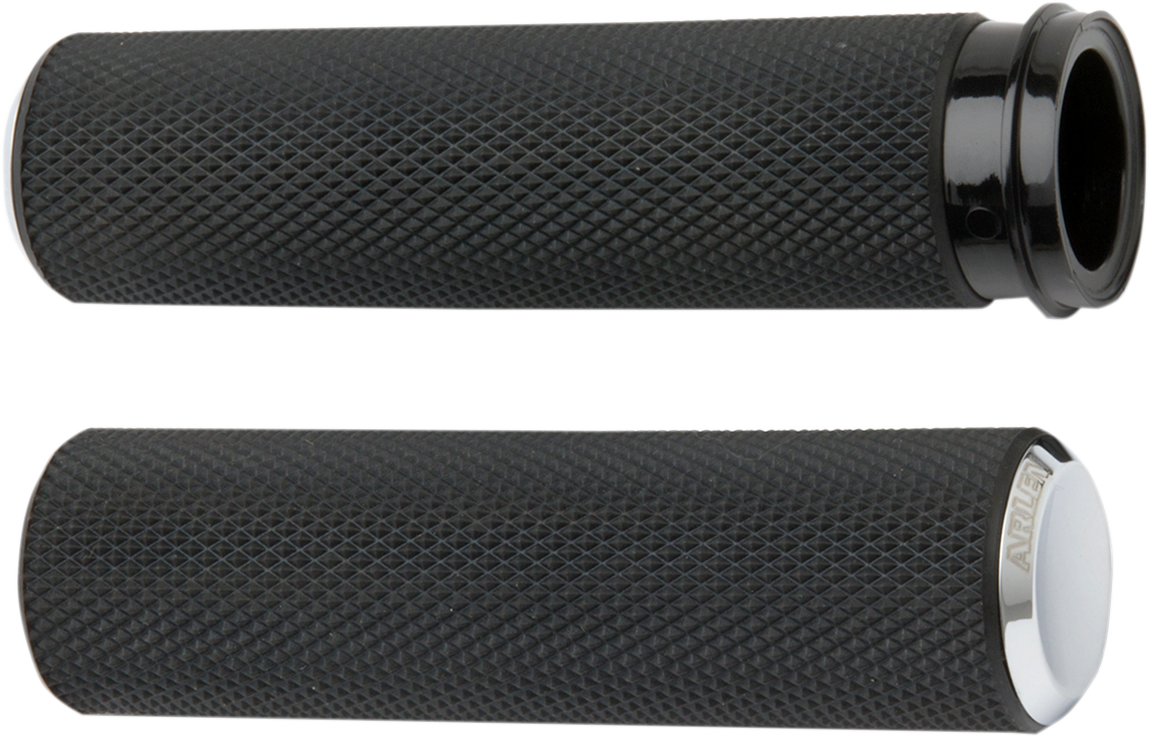 ARLEN NESS Knurled Grips - TBW / Chrome 0630-1043