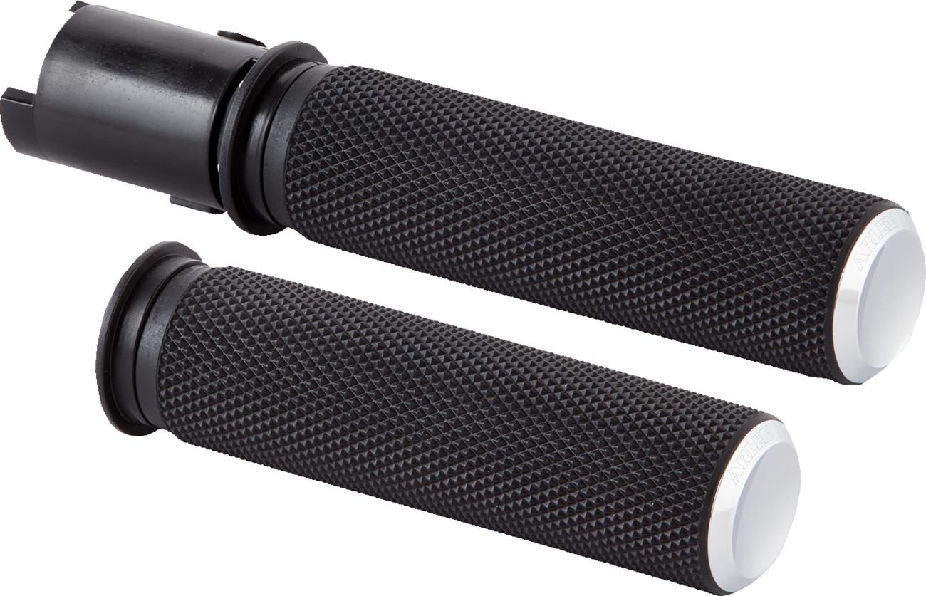 ARLEN NESS Knurled Grips - TBW / Chrome 0630-3253