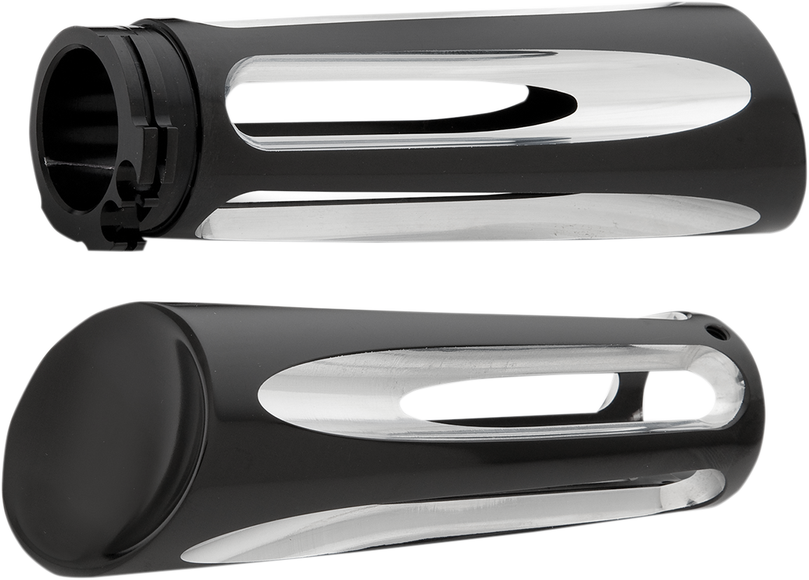 ARLEN NESS Ness-Tech® Deep Cut Billet Grips - Black 0630-0484