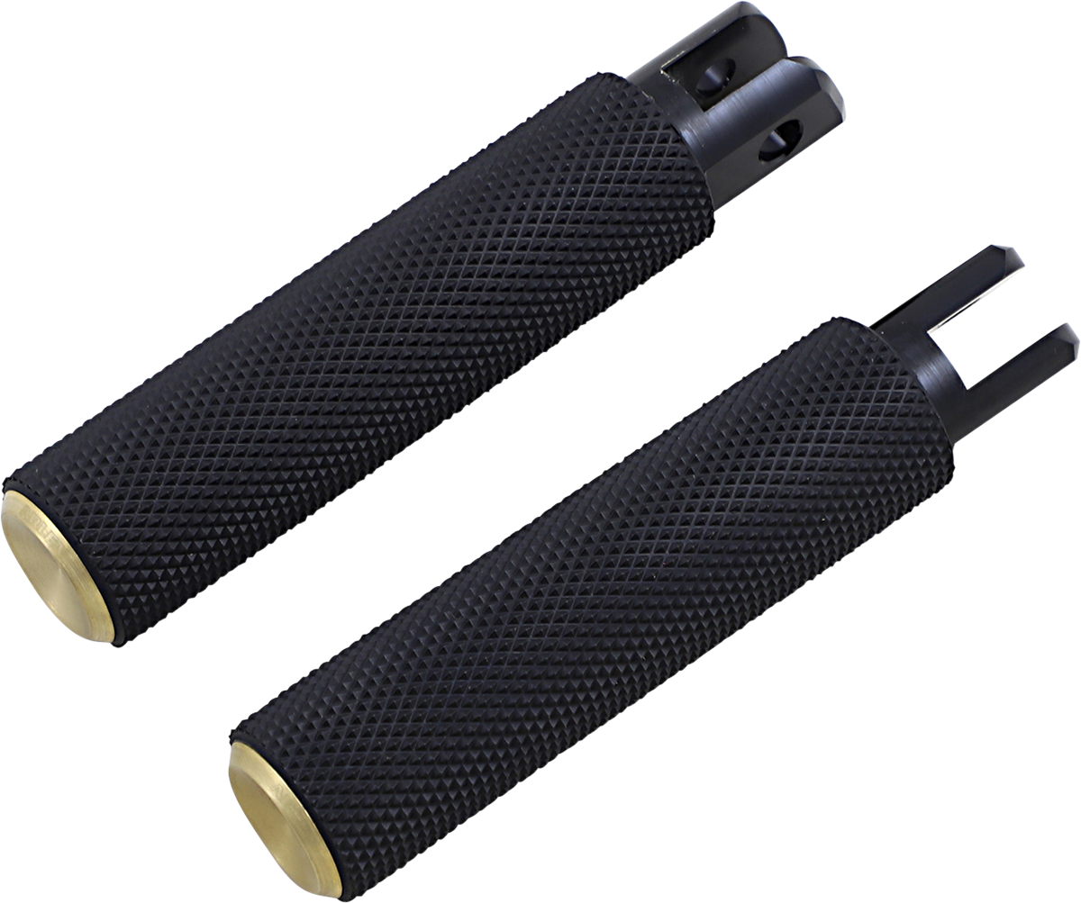 ARLEN NESS Passenger Knurled Foot Pegs - Brass / FL/FX '18-'25 1620-1972