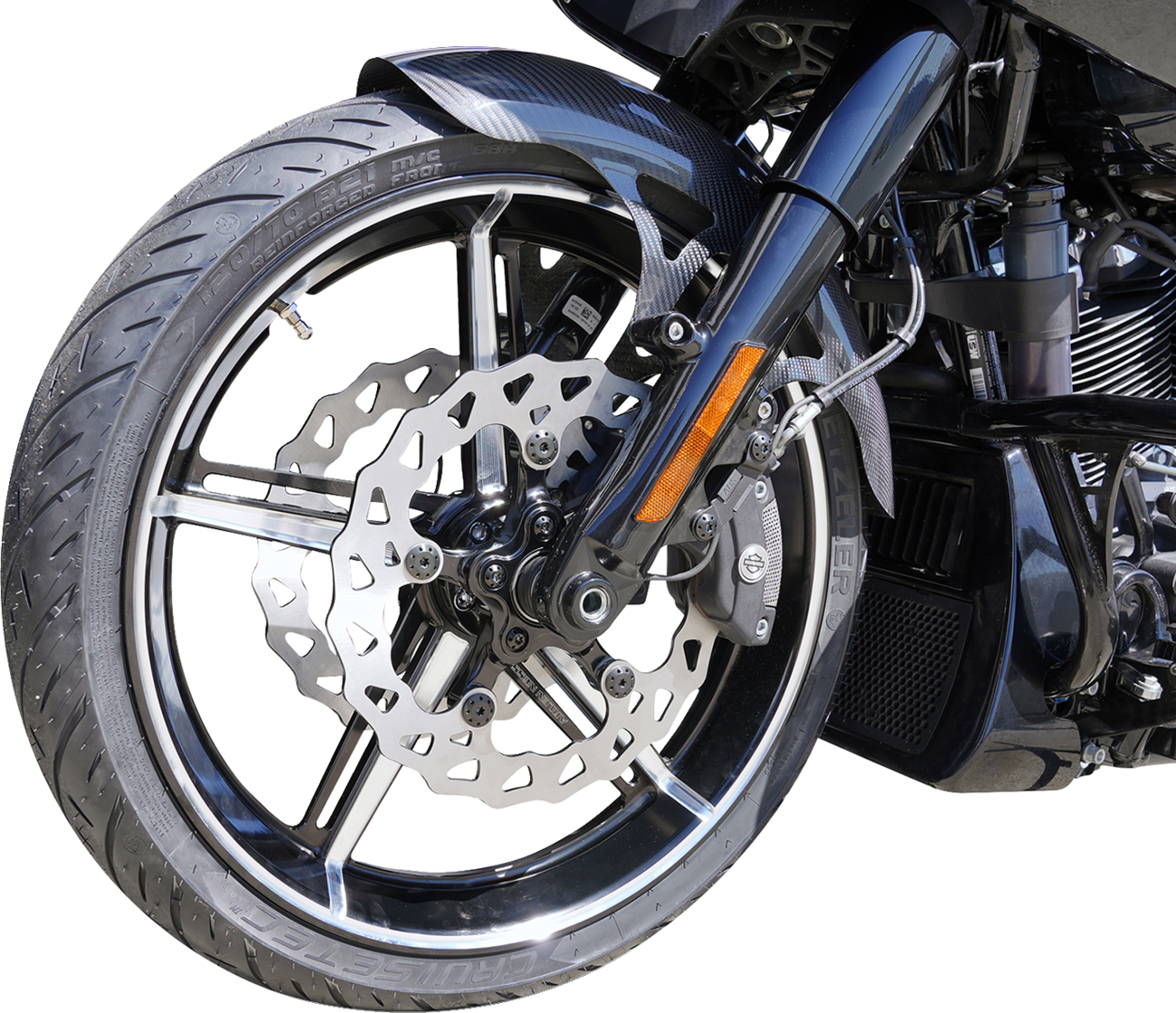 ARLEN NESS Wheel with Hub/Adapter - Factory 24 / Front / Black/Contrast Cut / 21x3.5 0201-2643