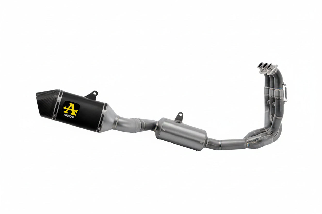 Arrow Exhaust Veloce Full Exhaust, Aluminum Dark for Triumph Tiger 660 22-24 71504VAN